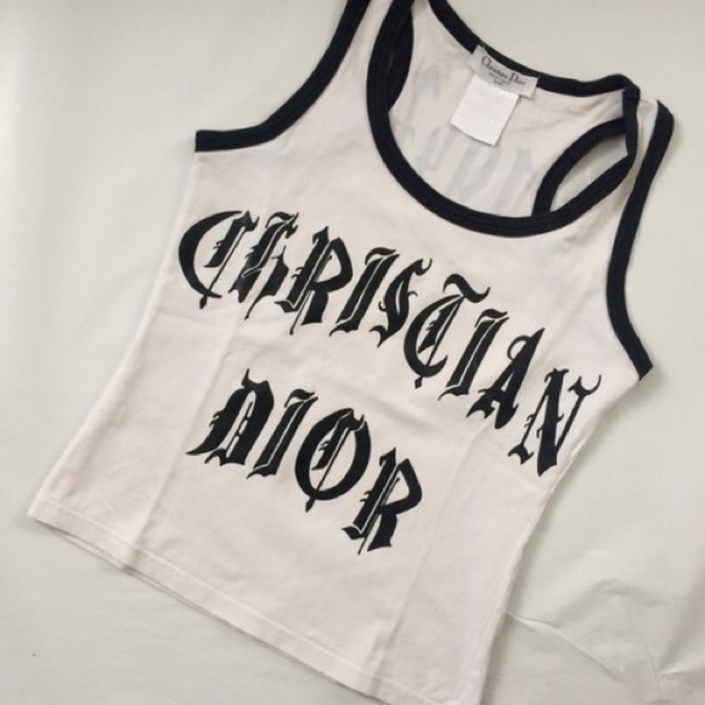 Christian Dior gothic font tank